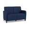 Lesro Siena Lounge Reception 2 Seat Tandem Seating No Center Arm, Black, MD Ink Upholstery SN2101 - alternate 1